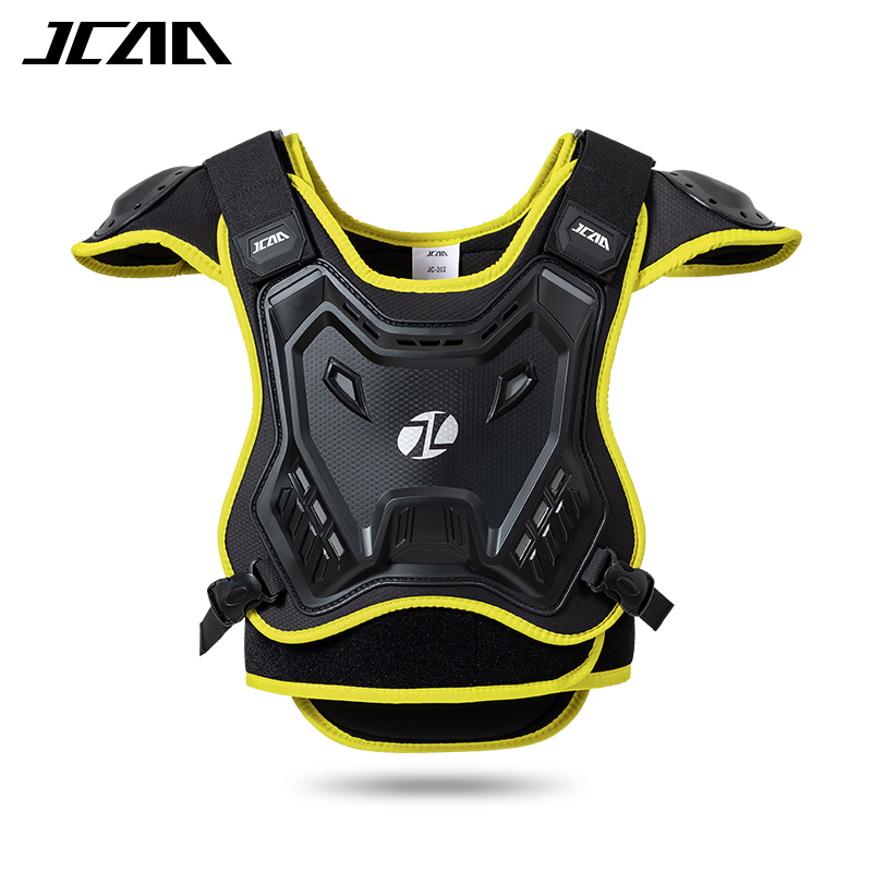 Mountain Biking Chest Protector - JCAA Kinder-Motorrad-Brustschutz mit Rückenpolster Verstellbare Sicherheitsrüstung