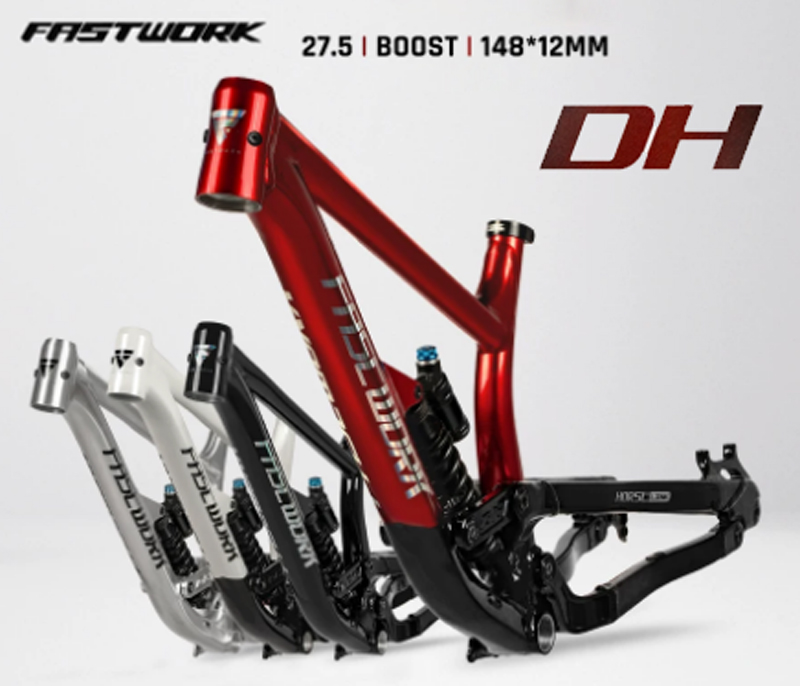 Mountain Biking In The Uk - Vollgefederter DH-Aluminiumrahmen für Softtail-Fahrräder, 27,5 Zoll,