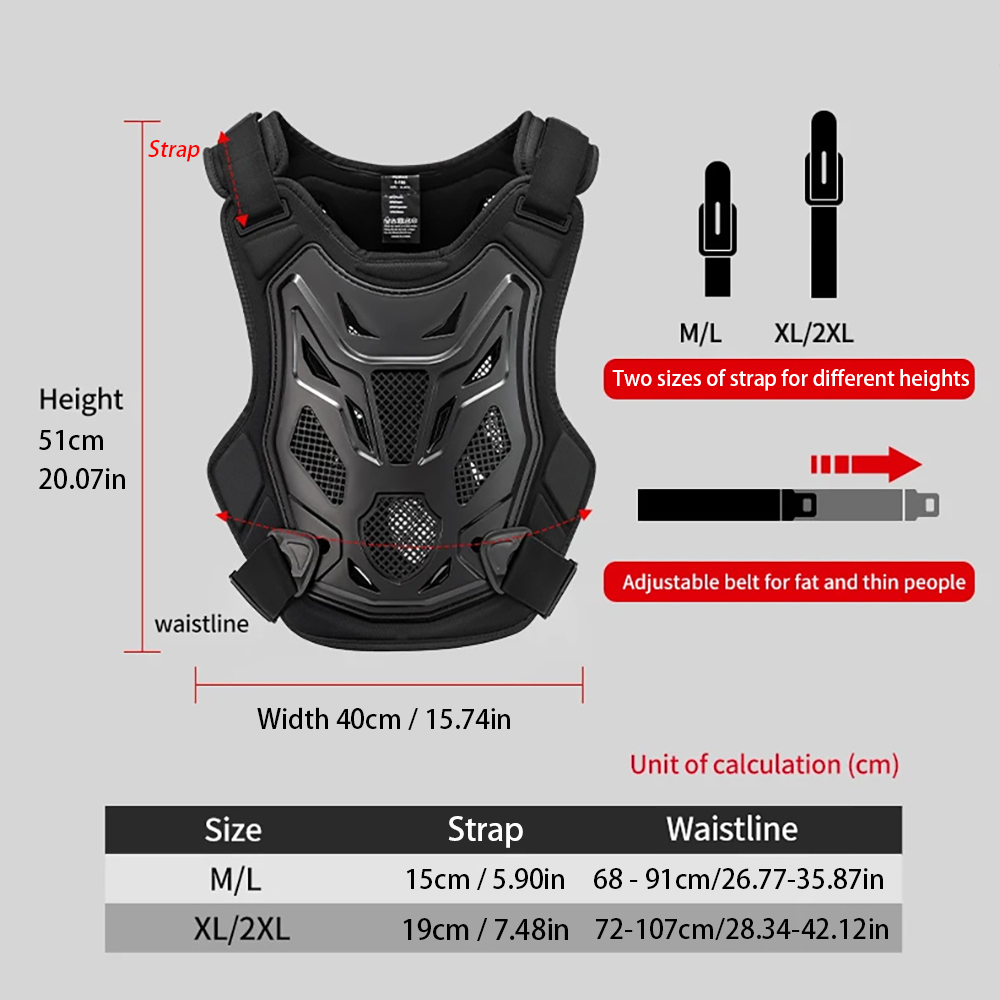Ganzjährige Motocross-Rüstungs – Mountain Biking Chest Protector Bewertung und Preis